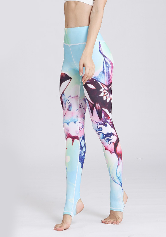 Pantalon de yoga sec rapide floral