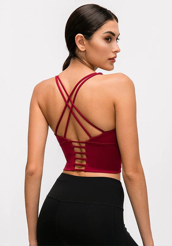 Spaghetti Cross Back Crop Top