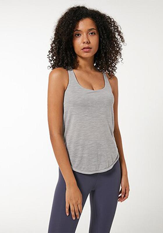 Curved Hem Gym Tank Top