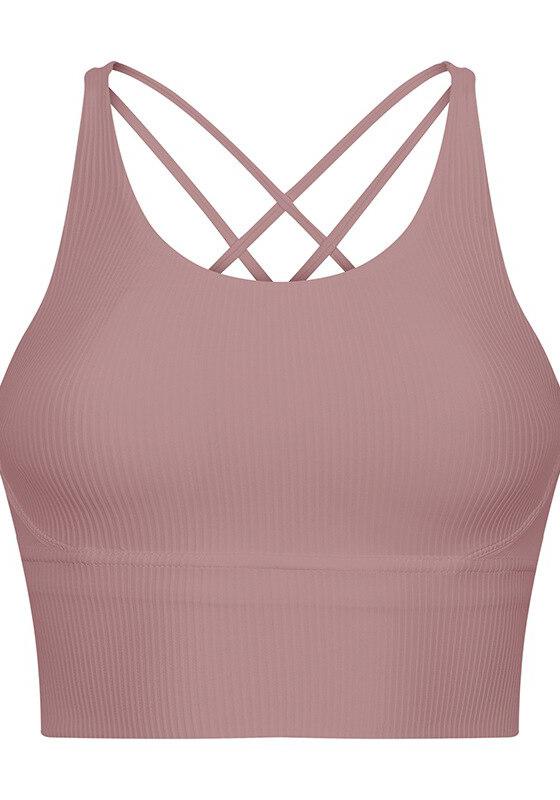 Ribbed Strappy Sports Bra