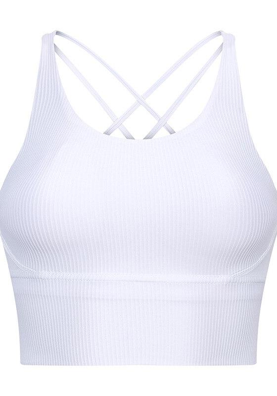 Ribbed Strappy Sports Bra