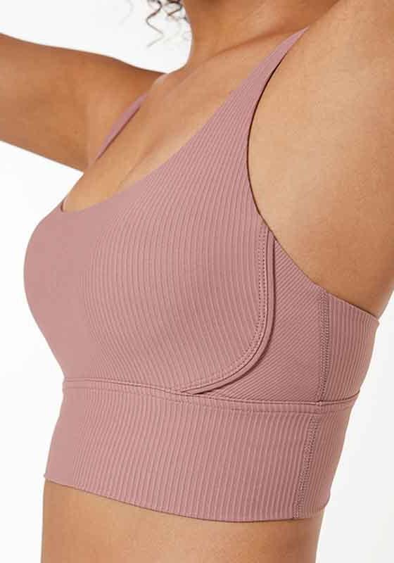 Ribbed Strappy Sports Bra