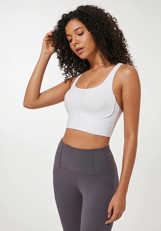 Ribbed Strappy Sports Bra