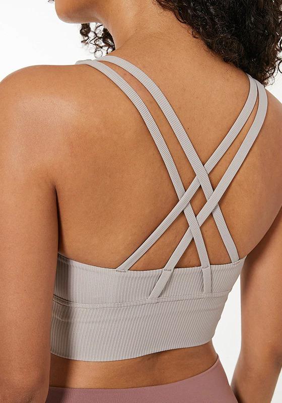 Ribbed Strappy Sports Bra