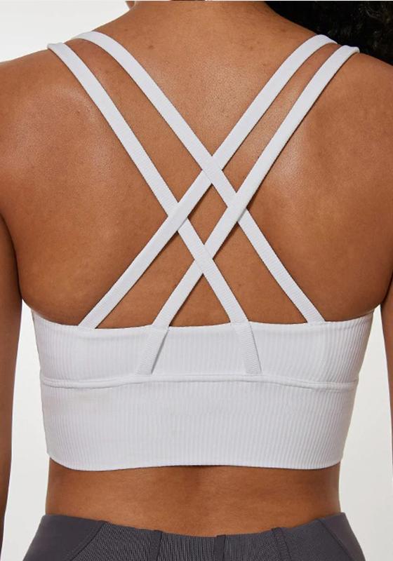 Ribbed Strappy Sports Bra