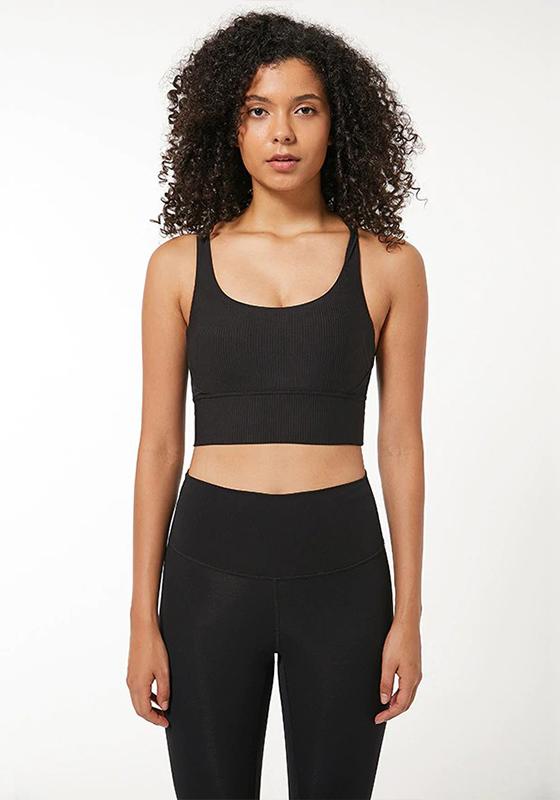 Ribbed Strappy Sports Bra