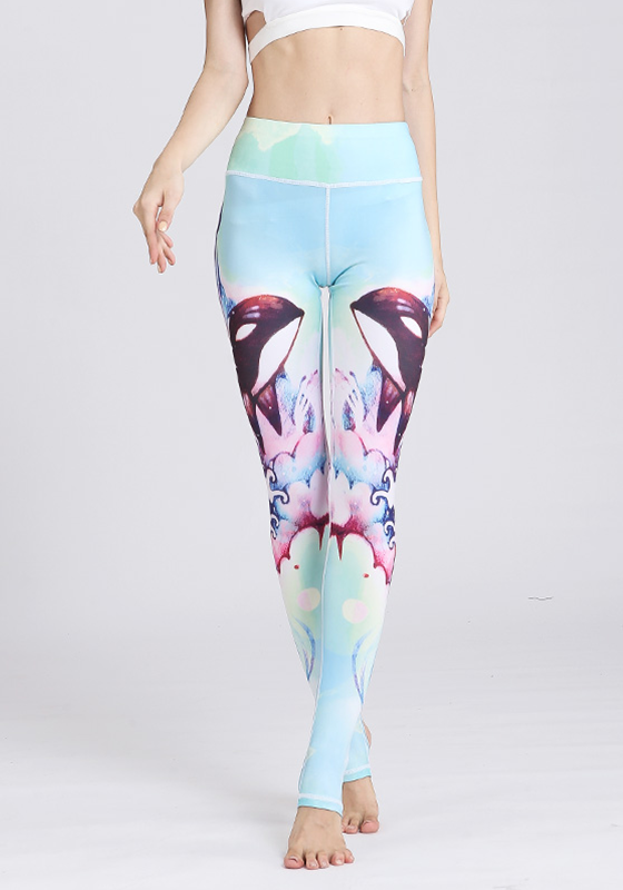 Pantalon de yoga sec rapide floral