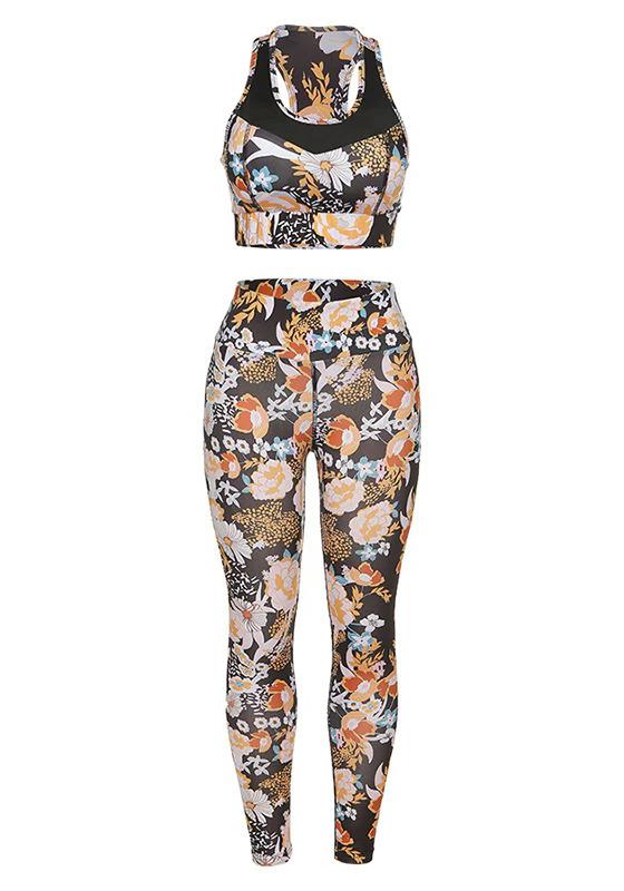 Floral Print Yoga Set