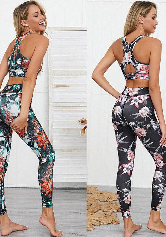 Pad Floral Fitness Set