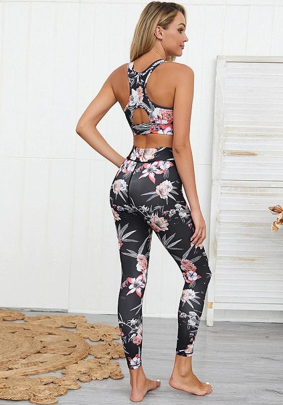 Pad Floral Fitness Set