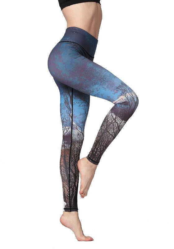 Flower Print Yoga Pants