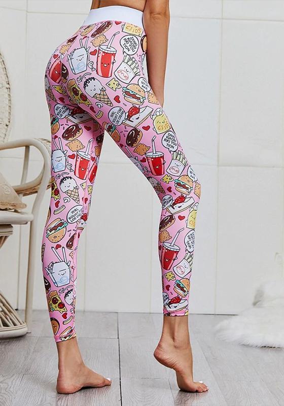 Cartoon Print Yoga Set