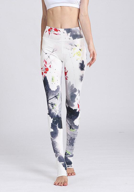 Flower High Waist Yoga Pants