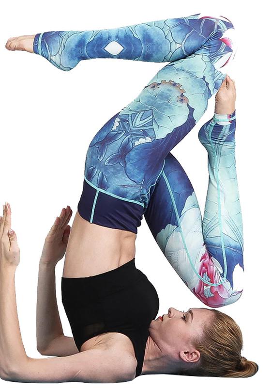 Flower High Waist Yoga Pants