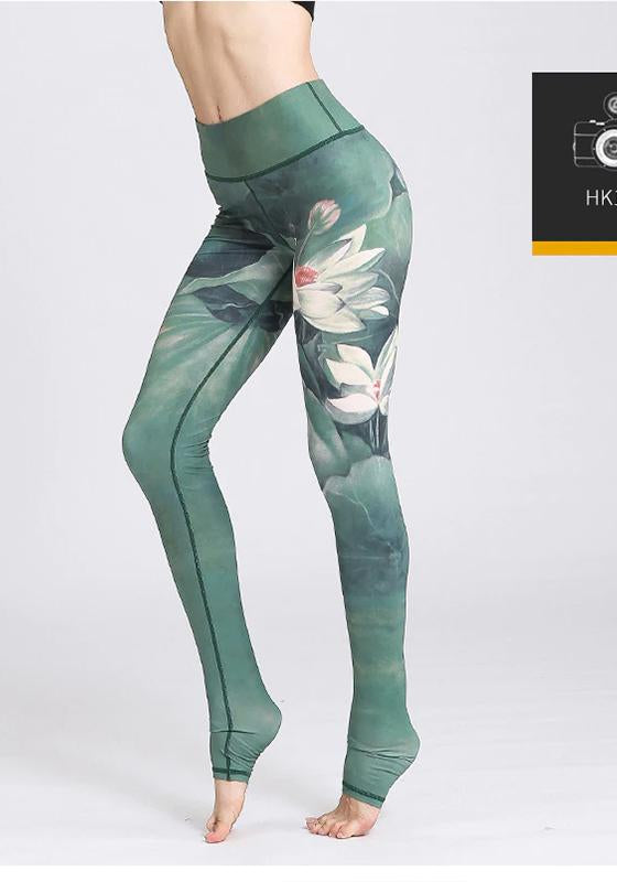 Flower High Waist Yoga Pants