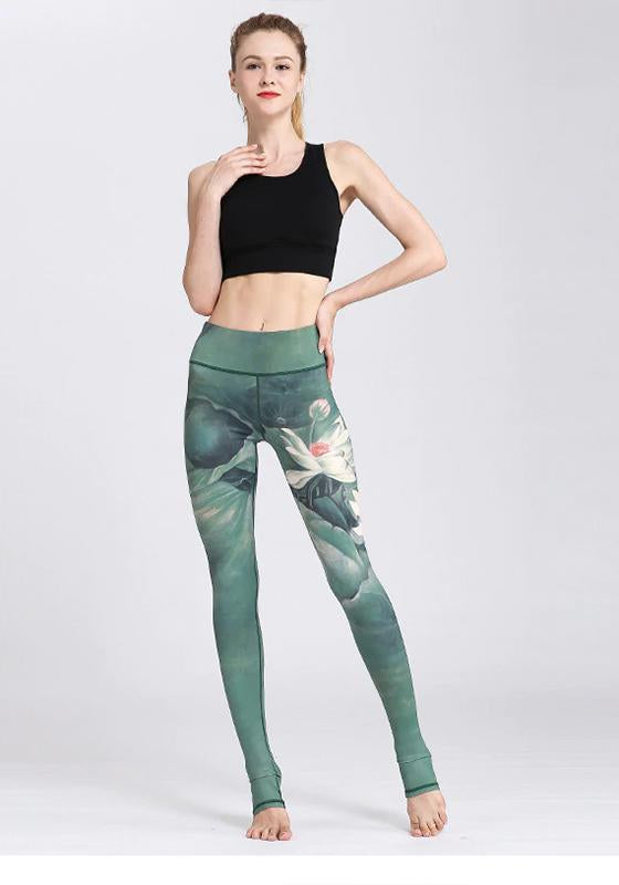 Flower High Waist Yoga Pants