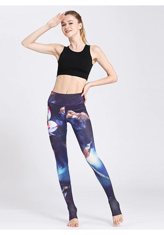 Flower High Waist Yoga Pants