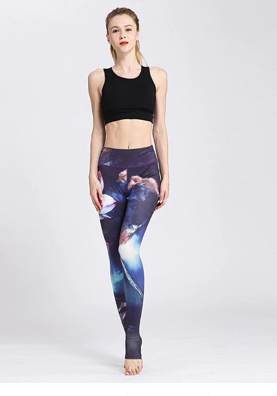 Flower High Waist Yoga Pants