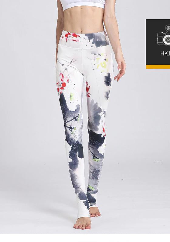 Flower High Waist Yoga Pants