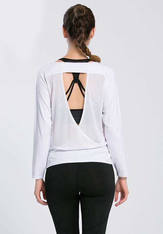 Backless Drape Cut Out Back T-shirt