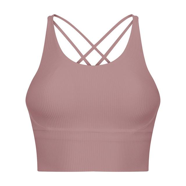 Ribbed Strappy Sports Bra