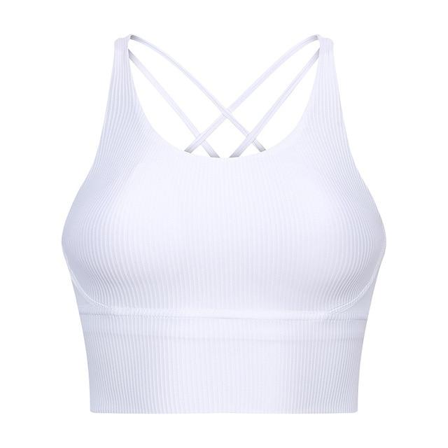 Ribbed Strappy Sports Bra