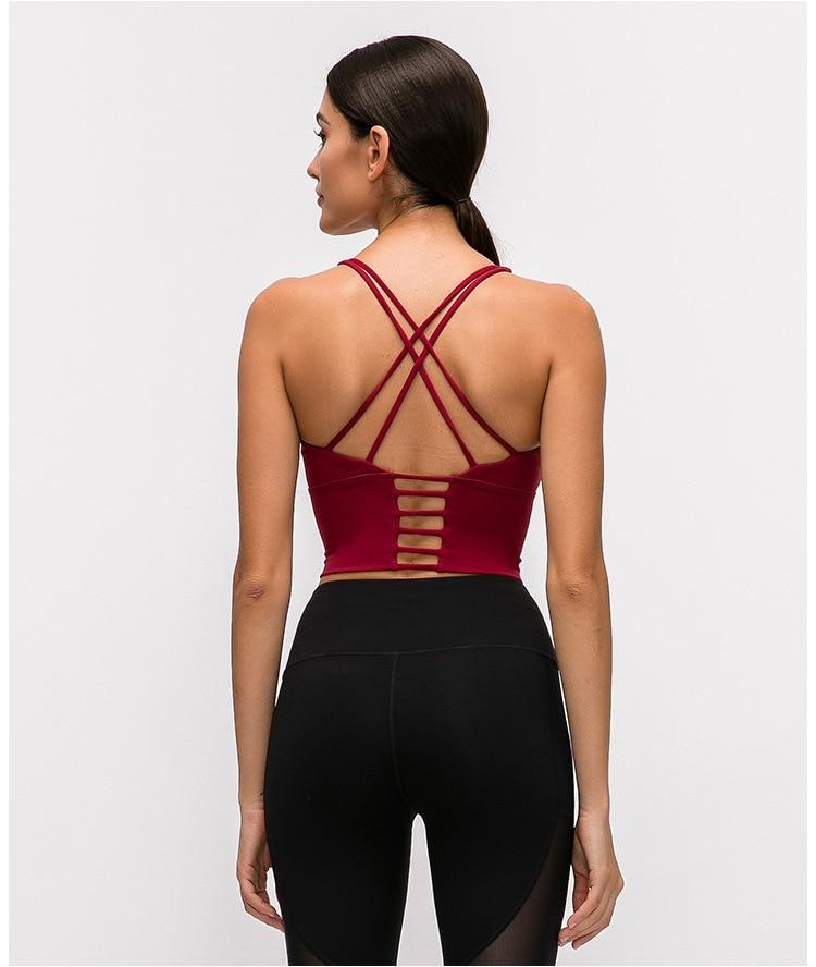 Spaghetti Cross Back Crop Top