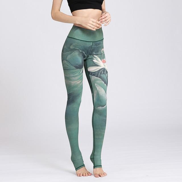 Flower High Waist Yoga Pants