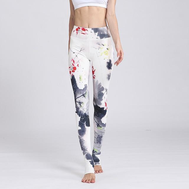 Flower High Waist Yoga Pants