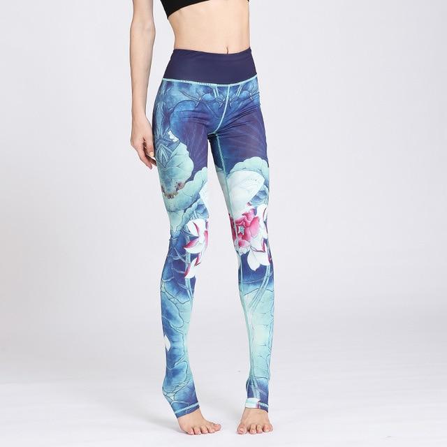 Flower High Waist Yoga Pants