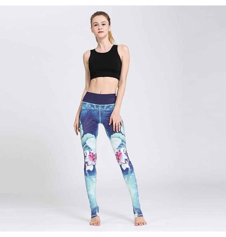 Flower High Waist Yoga Pants