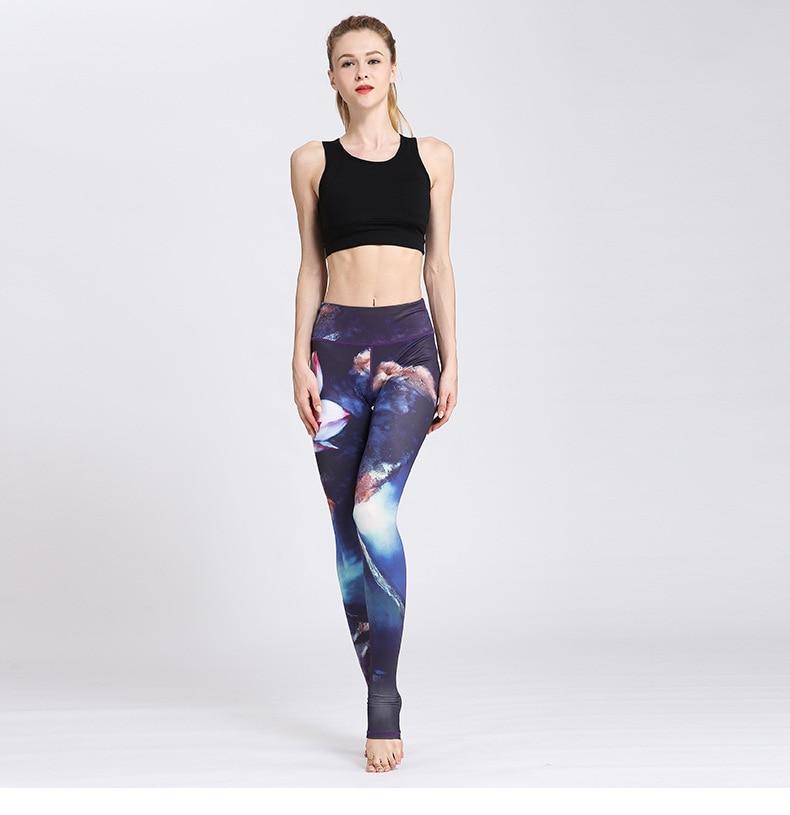 Flower High Waist Yoga Pants