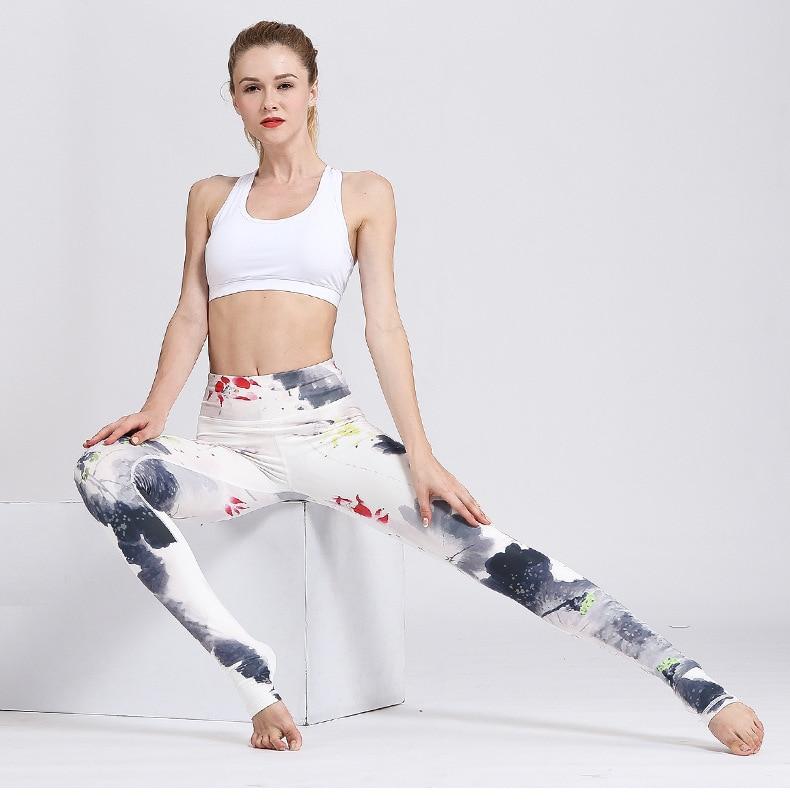 Flower High Waist Yoga Pants